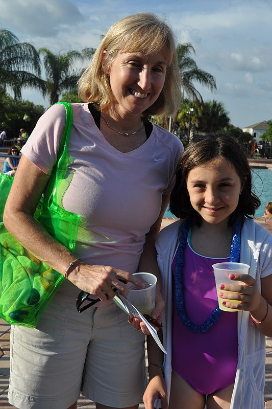 Carolyn Dyson and her daughter Jessie, 9, enjoyed the night's festivities.