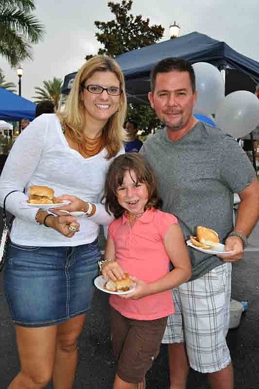 Courtney Craig came out with Rylee Willard, 9, and her dad, Michael.