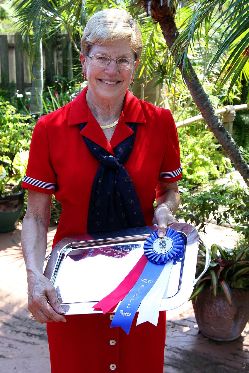 Sue Angle won the Horticultural Excellence award along with the Award of Merit for her fern on Sunday, March 27 during the 74th Annual Sarasota Garden Club Flower Show. Angle will soon be the first Vice President of the Florida Federation of Garden Clubs.