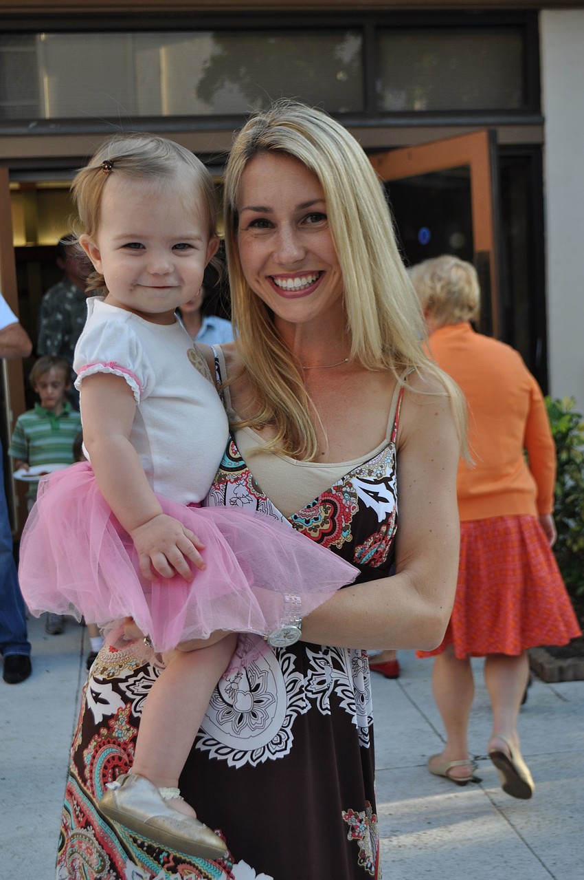 Klhoe Campion, pictured with mom, Holly Campion, wore her favorite pink tutu to the ball.