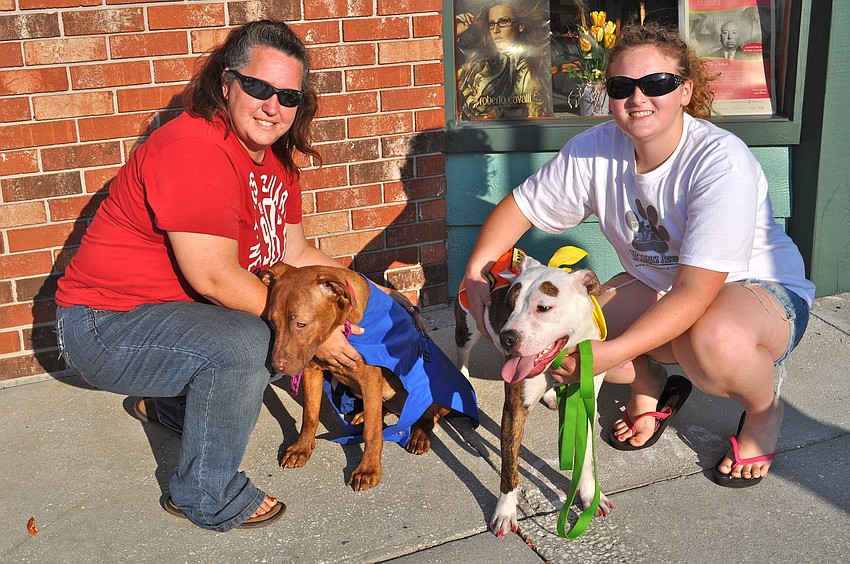 Stacey Rugaz with Rosie and Courtney Williams with Brooke