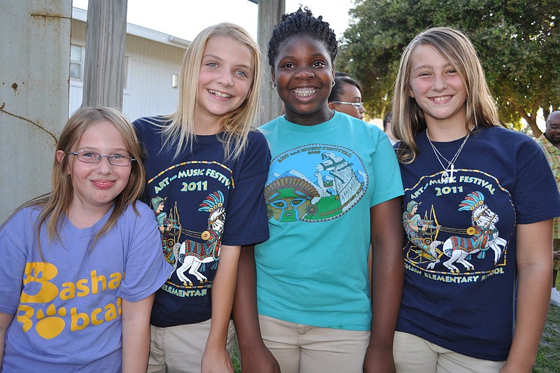Alasia Gray, Marina Palmer, Jordae Jenkins and Bailey Balam are all in fifth grade.