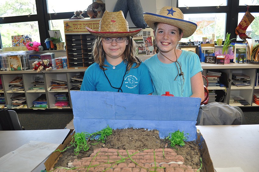 Taylor Josef and Megan Smoot presented on the Hieroglyphic Stairway.
