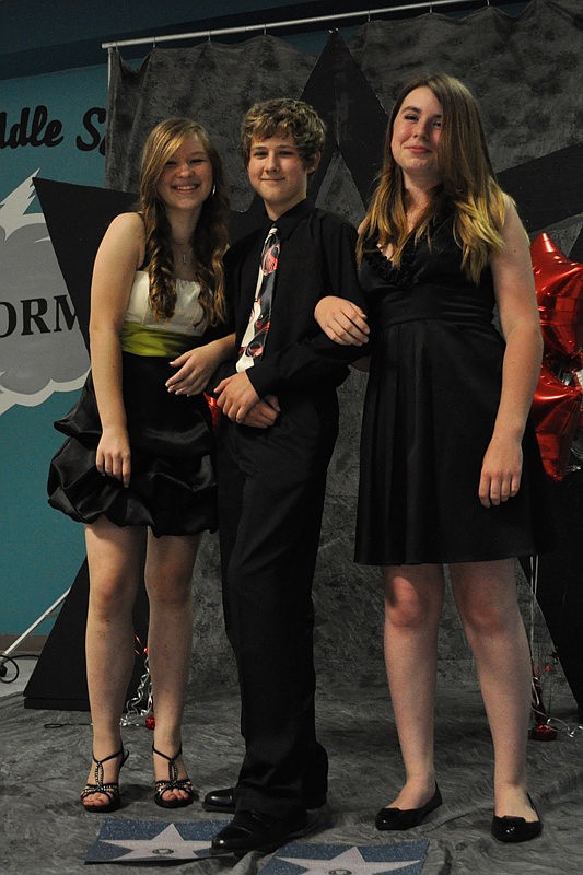 Friends Britteni Kayser, Adam Lashley and Jessica Morgan-Davies made sure to get their Hollywood-inspired photo together.