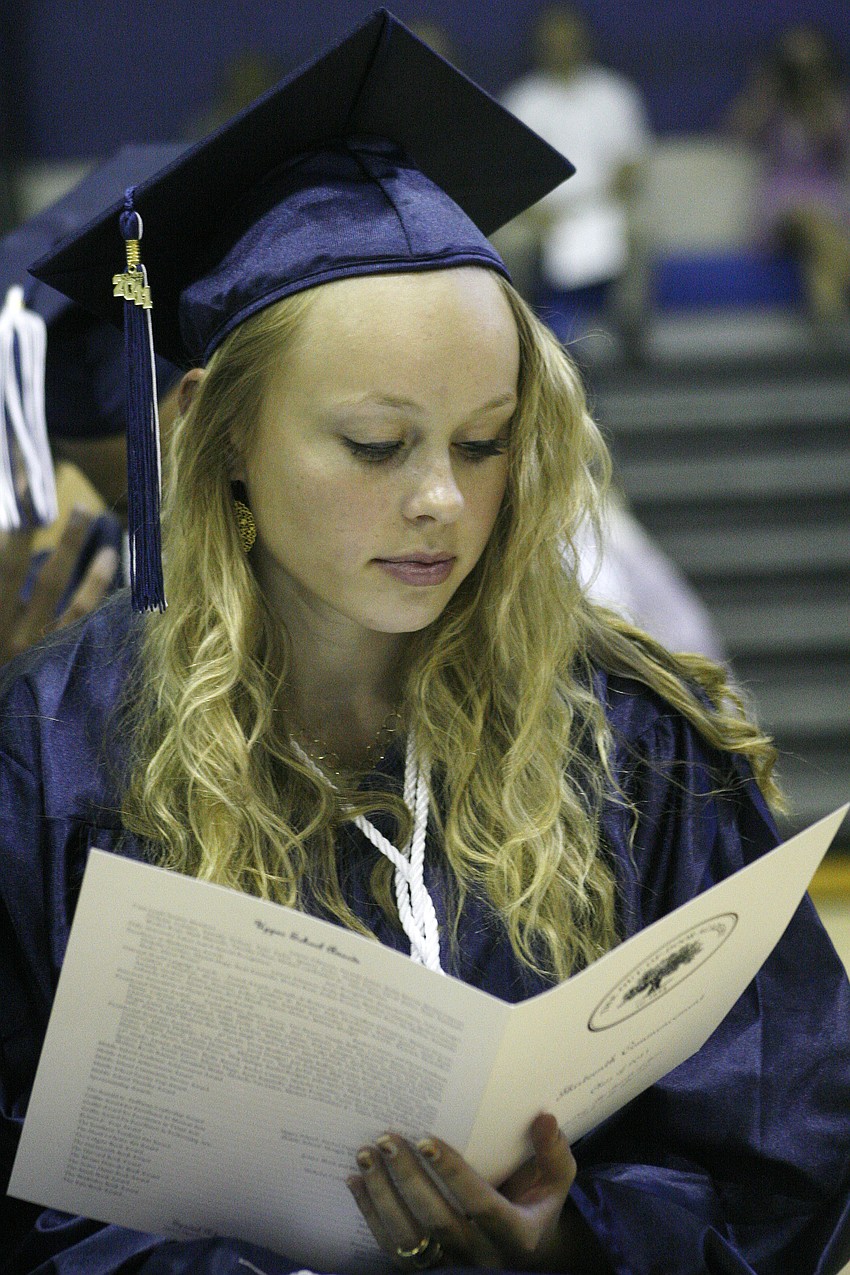 Caitlin Adamson was the first to receive a diploma at ODA's Commencement.