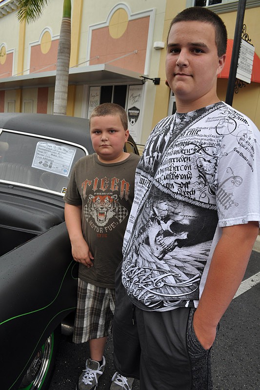 Connor Hersey, 10, and his brother, Brandon, 16, checked out the cars.