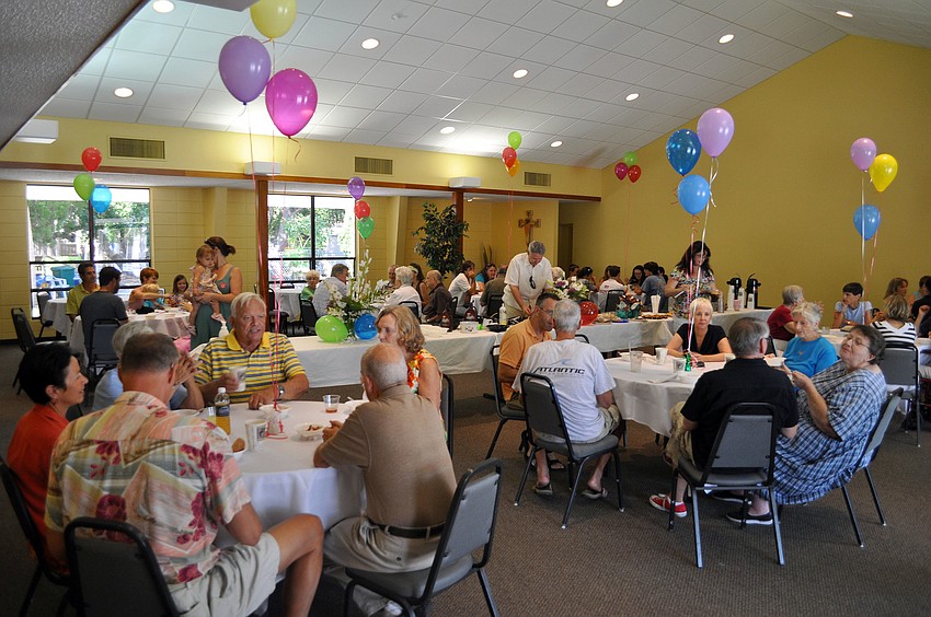 Members of St. Bonifaceâ€™s congregation enjoyed ice cream, root beer floats and other goodies Sunday, August 14 during the ice cream social in the Parish Hall at St. Boniface.