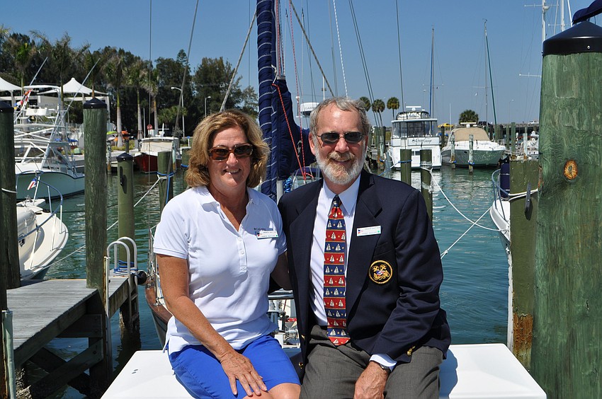 Barry McClure, right, gave his wife Karen, left, their new boat 