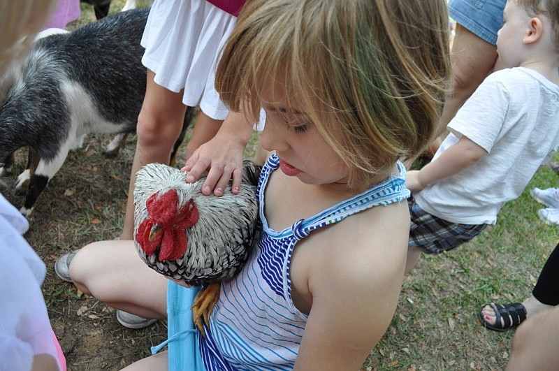Michaela McCrum enjoyed the petting zoo.