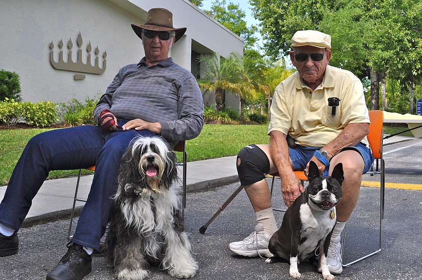 Barry Haber with Misty and Stuart Wartell with Bingo