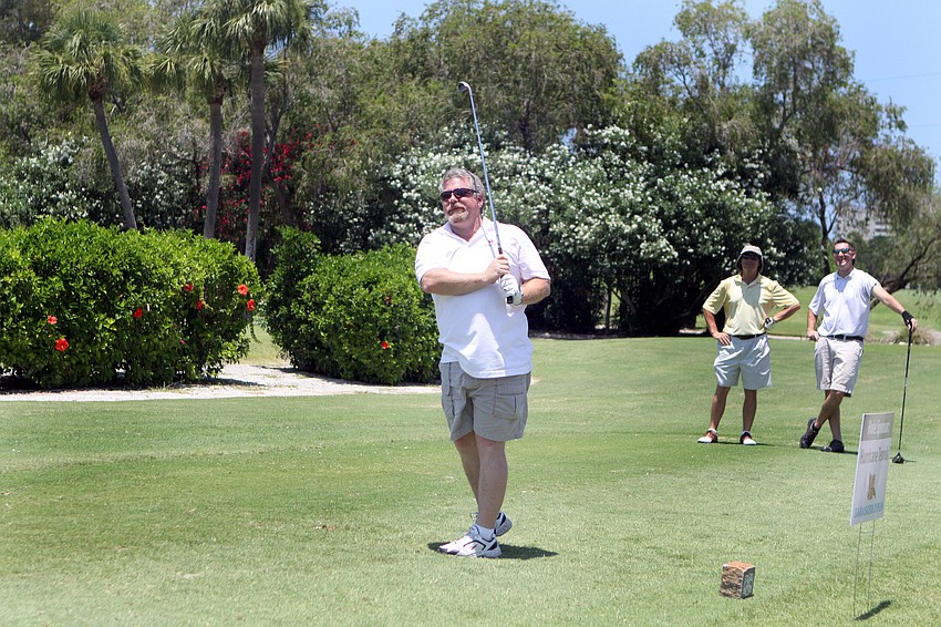 Jim Jordan watches his ball make its way down the fairway during the 2011 Longboat Key Invitational Friday, May 27 at the Longboat Key Club Islandside.