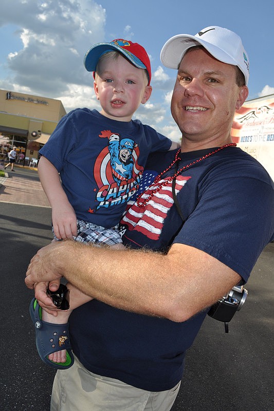 Cameron Locke got a ride from his dad, Chris.