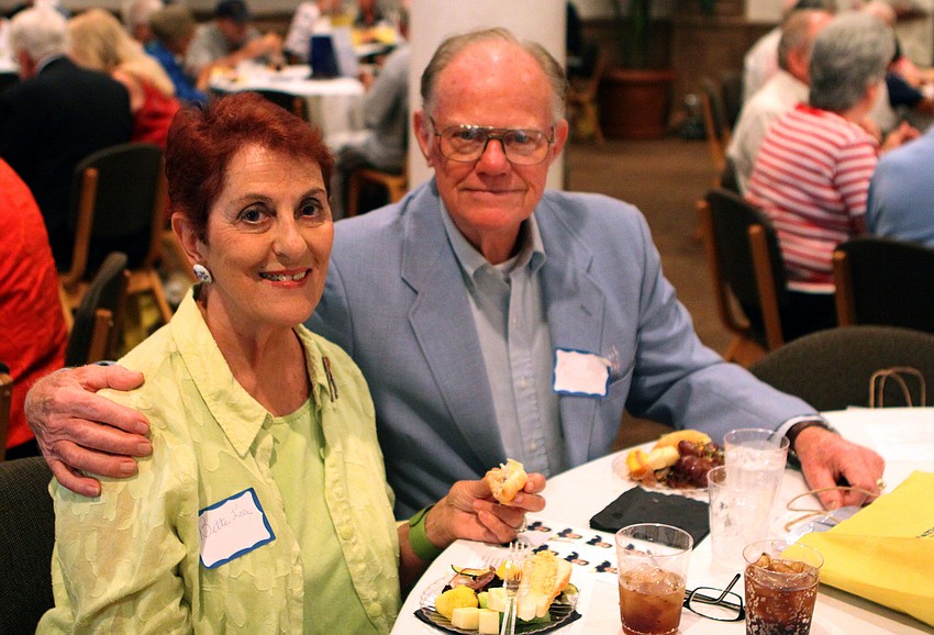 Bette Lou Cookson and Dick Teckenbrock pose together at their table at the annual National Cancer Survivors Day celebration Sunday, June 5 at Michael's on East. Cookson will be cancer free four years this September.