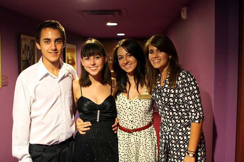 Fedja Mihajlovic, Alice Bucknell, Madeleine Closuit and Jessie Carnevale pose together prior to their graduation from Pineview High School Sunday, June 5 at Van Wezel.