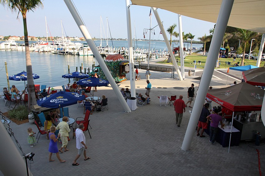 A view from above of the Concert on the Lawn event Saturday, June 11 at the Sarasota Yacht Club.