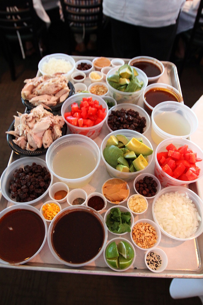 All the ingredients were portioned out ahead of time so that the people attending the interactive dinner just had to follow the main directions given out Friday, July 22 during the Interactive Mexico dinner at Pattigeorgeâ€™s.