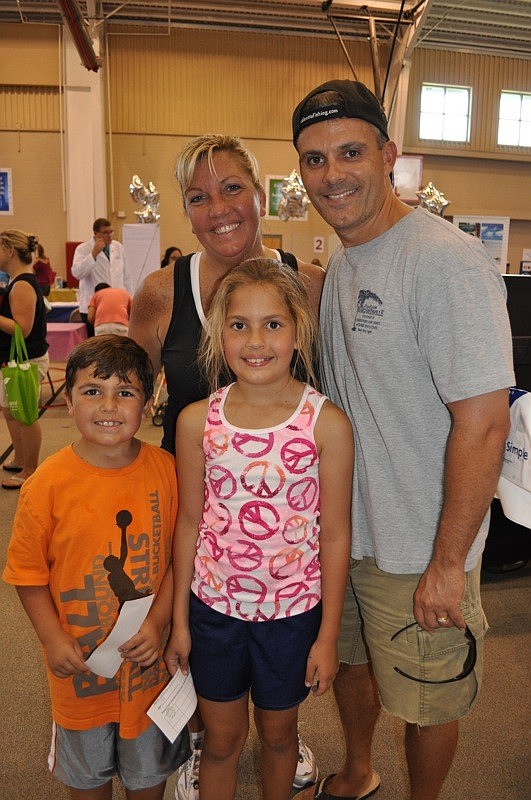 Kristin and Honz Keclik brought out their children, Connor and Delaney.