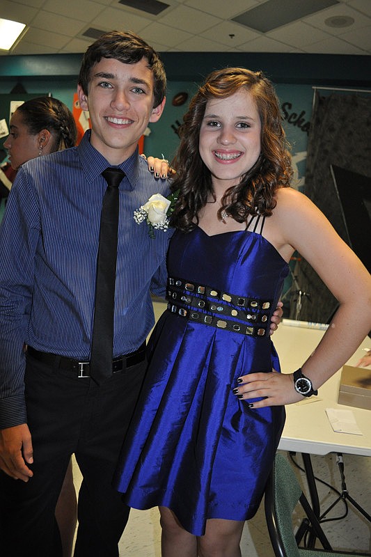 Michael Moran and Alina Evans made sure to get their picture taken.