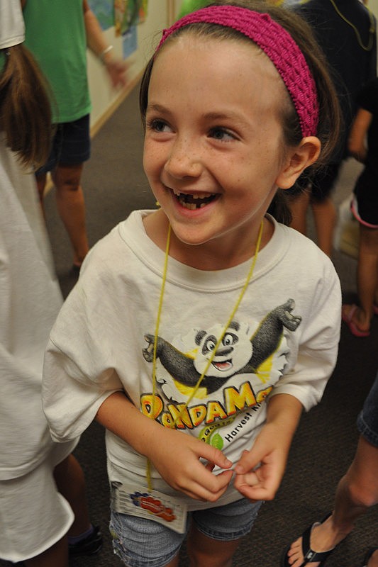 Cameron Perry, 7, showed off the 