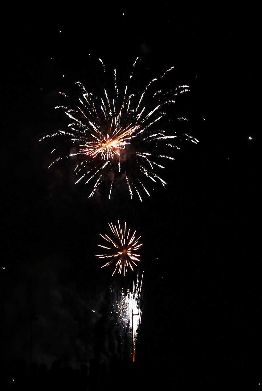 A few fireworks went off all at once.