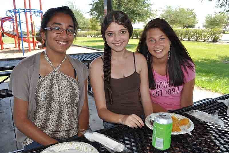 Southeast High School student Anna Shah joined Alison Greenfield and Nikki Williams, both Lakewood Ranch High School, for lunch.