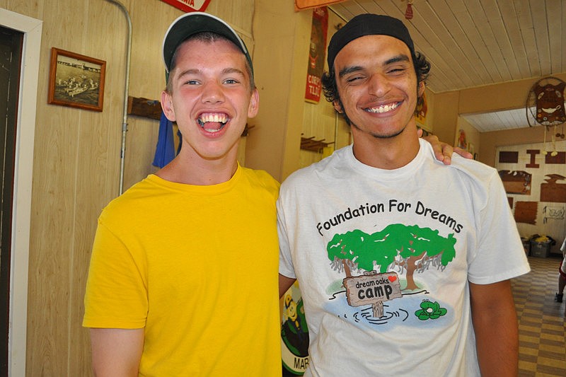 Cyle Pigott enjoyed the week with counselor Dylan Williams.