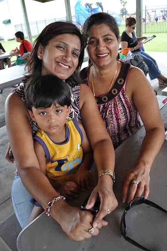 Mili Singh and her son Vedant, 3, enjoyed time with her friend, Preeti Sharma.