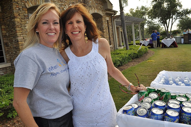 Susan Jones and Reeny Kaney passed out drinks.