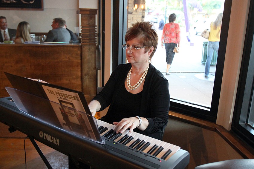 Joyce Valentine was the musical accompaniment for the evening Saturday, May 7 during the private gala for The Players Theatre at the new Patrick's 1481.