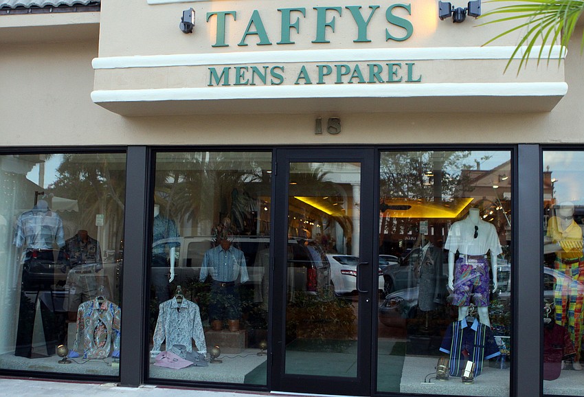 The new store front of Taffy's Mens Apparel.