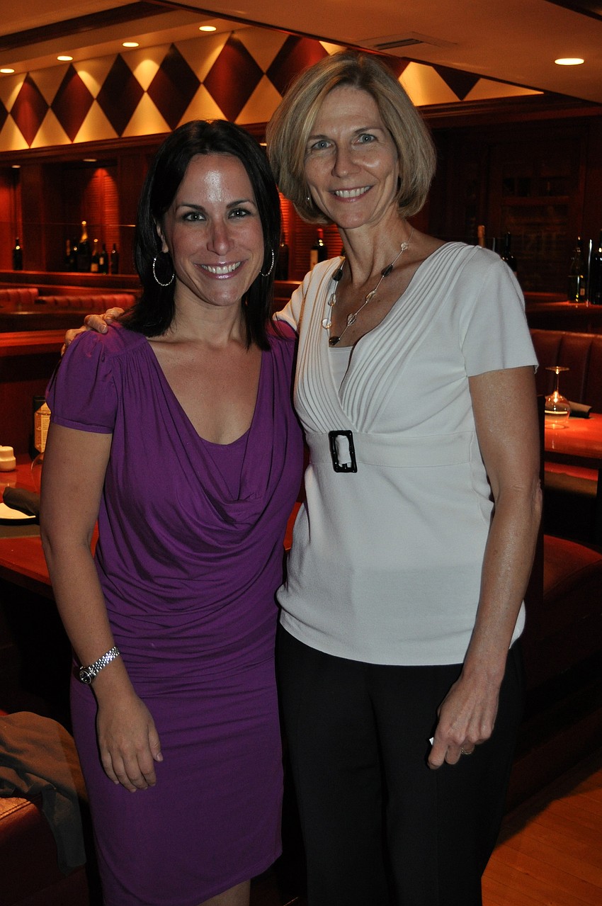 Anne Weintraub and guest speaker Susan Burns