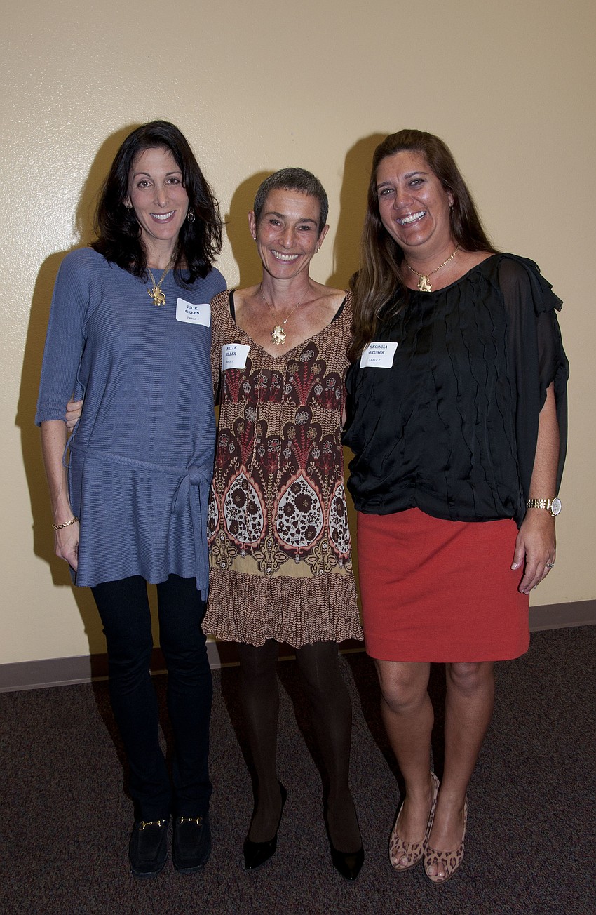 Volunteer Julie Green, President of the Federation Nelle Miller and volunteer Georgia Gruber