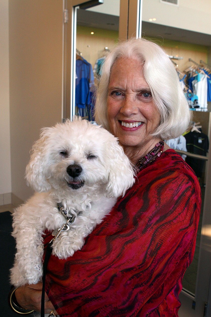 Karin Murphy and Mozart-the-therapy-dog