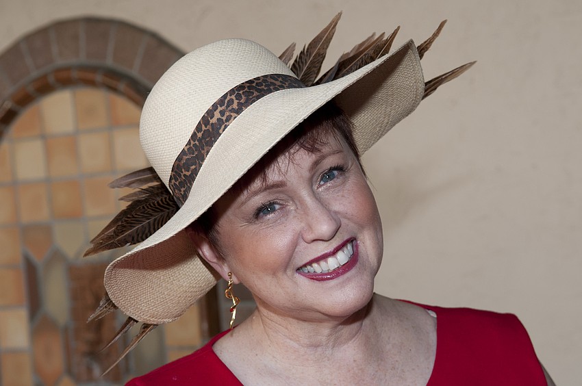 Marianne Barnebey sporting a new hat