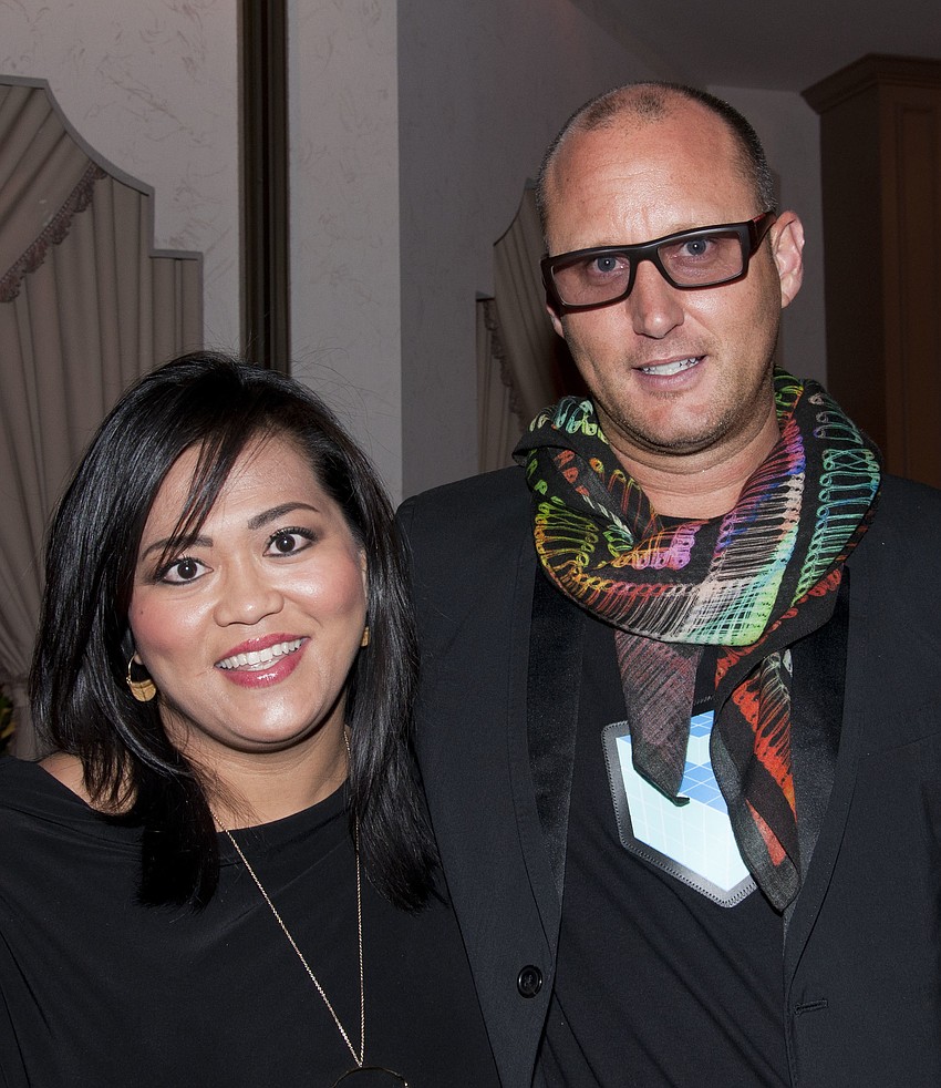 Grace Alonso of Saks New York with Robert Roubideaux of Saks Sarasota