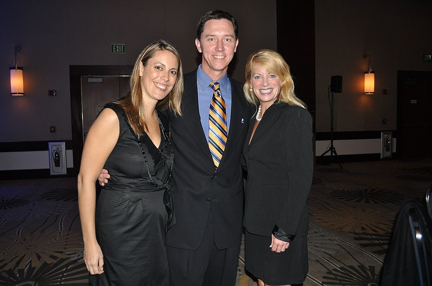 Keli and Peter Crowley with Beth Gaston