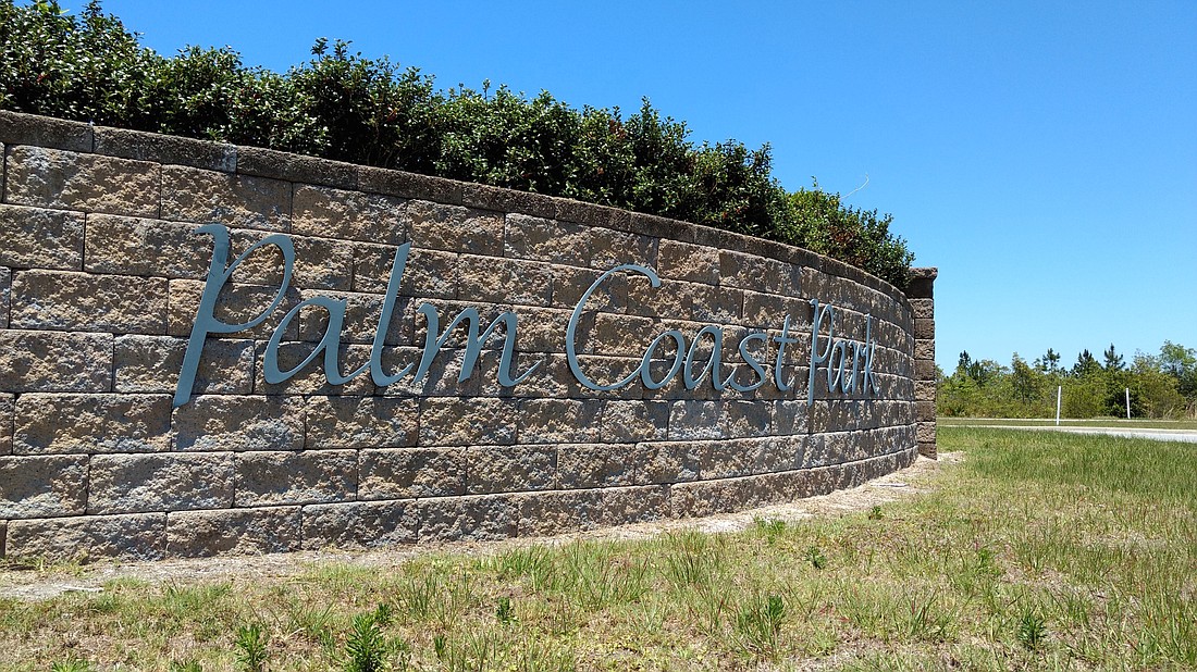 The sign for Palm Coast Park is located on the west side of U.S. 1, across from Matanzas Woods Parkway. Visit palmcoast.com/palm-coast-park.html for more details. Photo by Brian McMillan