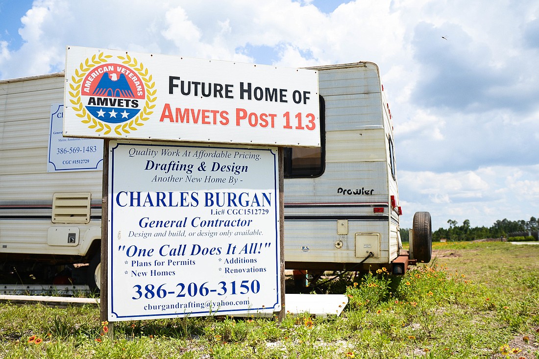 The new AmVet Post #113 is located on Steel Rail Road in Bunnell. Photo by Paige Wilson