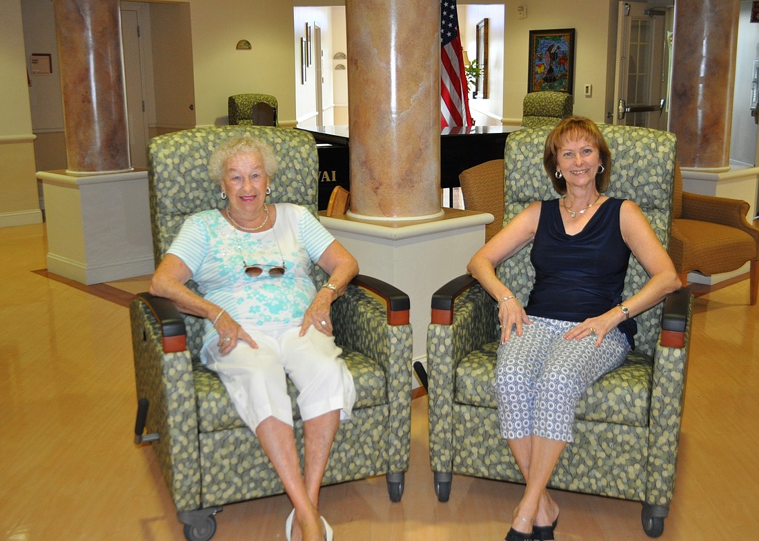 Linda Kremkau (right) sits in the new recliners with her mother, Erna Virtz. Photo courtesy of Lindsay Cashio