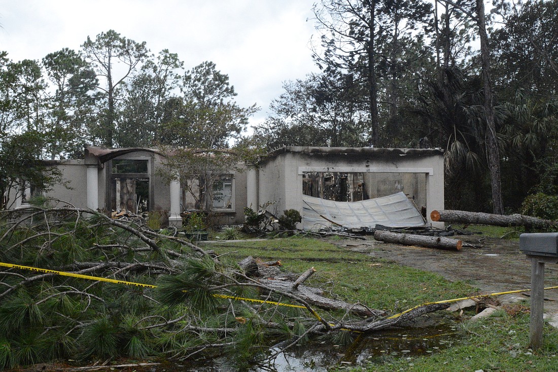 This house on Fountain Gate Lane was one of two Palm Coast homes destroyed as a result of Hurricane Irma. Photo by Jonathan Simmons