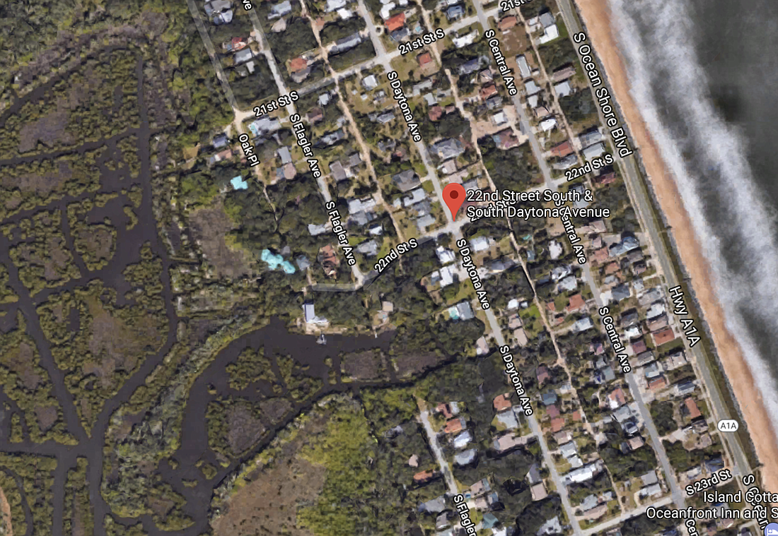 The spill occurred at the intersection of South 22nd Street and Daytona Avenue in Flagler Beach. (Image from Google Maps)