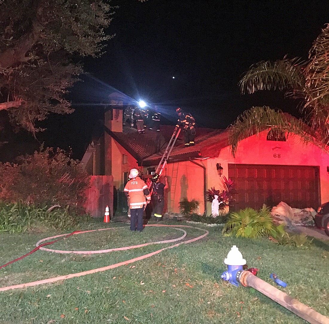 Firefighters were able to save large areas of the home, but there was significant damage. (Photo courtesy of the city of Palm Coast)