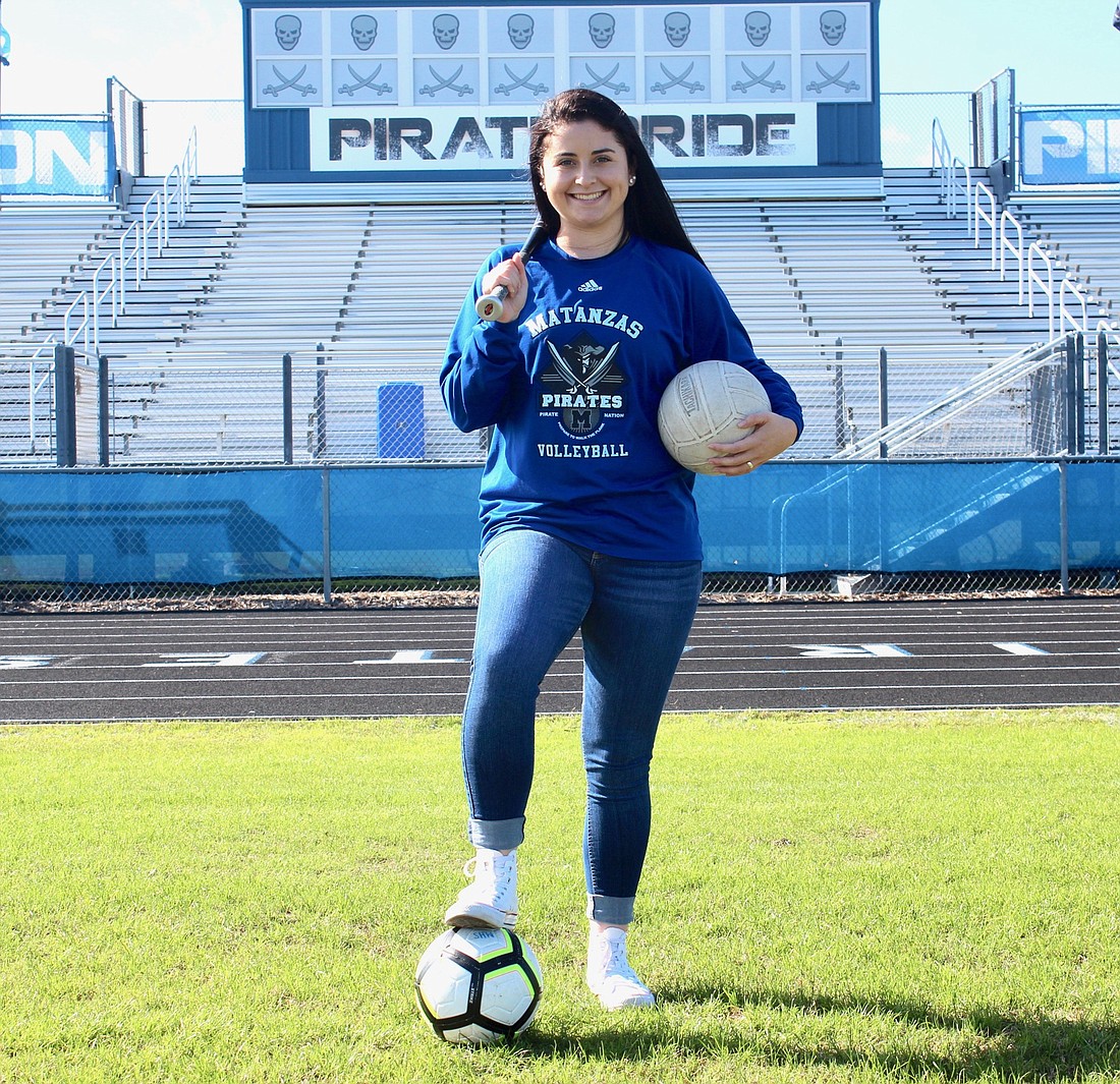 Matanzas' Alyssia Paiz. Paiz plays soccer, volleyball and softball for the Pirates. Photo by Ray Boone