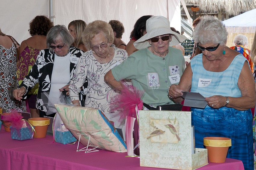 Browsing the raffle prizes