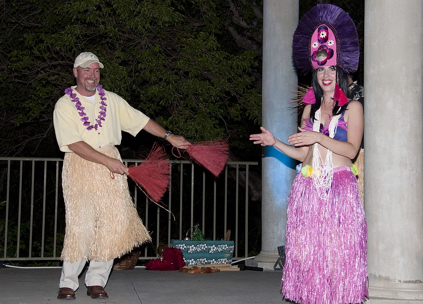 ...Brendan Coudal hula dancing