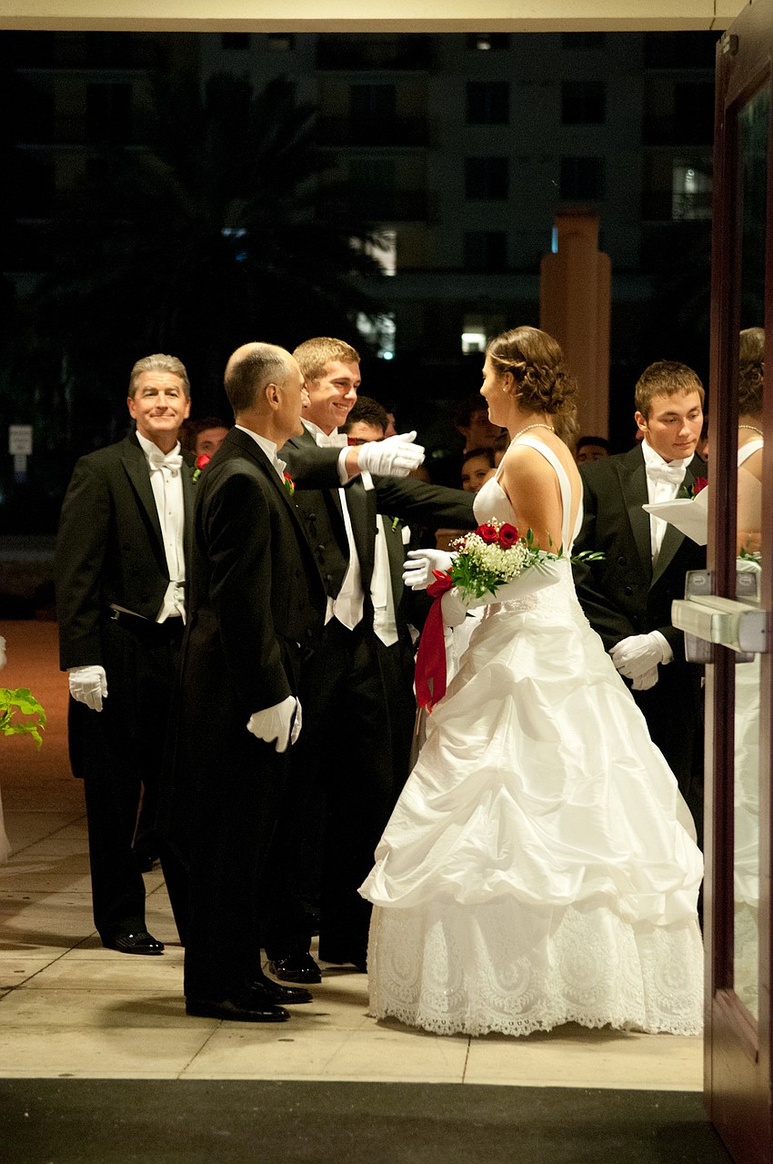 Waiting for their grand entrance