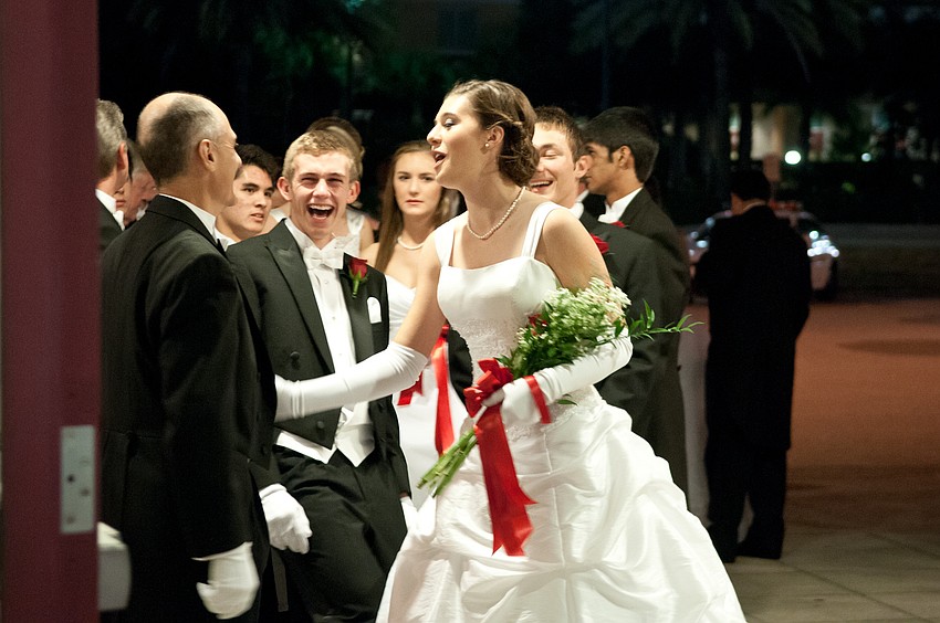 Sharing a few last minute laughs