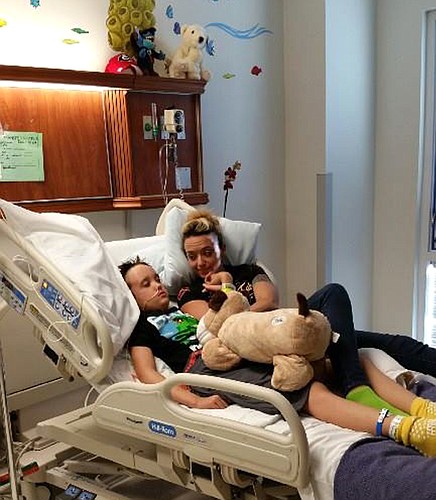 Nearly a month has passed since Ashley Higgins came home from work to find her 11-year-old son having seizures on the kitchen floor. On Saturday Cameron was moved to Brooks Rehabilitation in Jacksonville. Courtesy photo