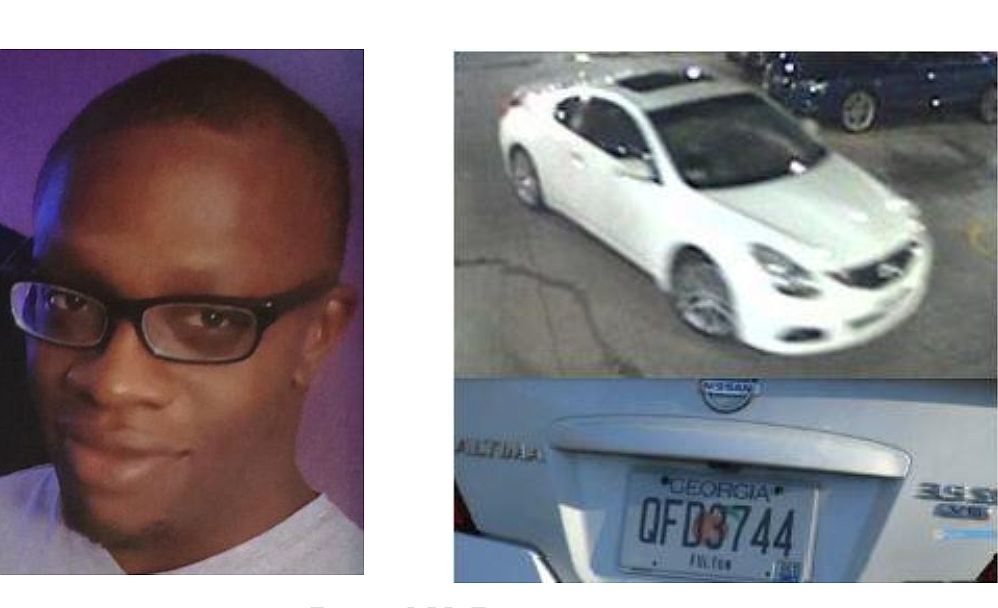 Jarmal Brown and his car, a 2010 Nissan Altima with Georgia tag QFD3744 (Photos courtesy of the Flagler County Sheriff's Office)