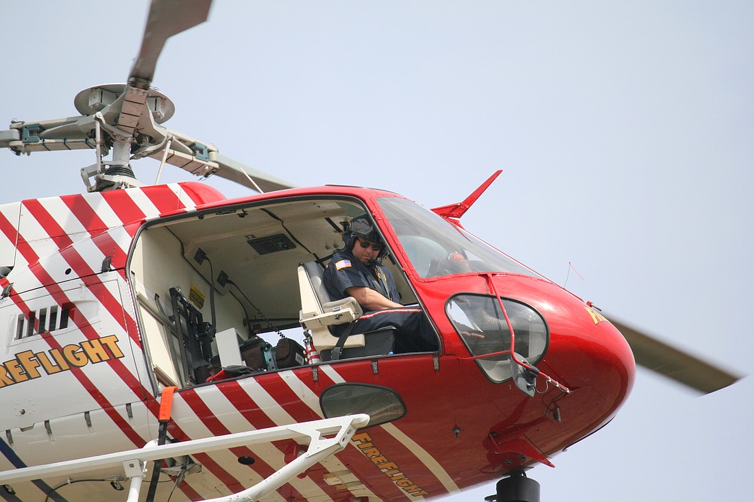 Helicopter pilot Todd Whaley calls his job with Flagler County his 'dream job.' (Photo courtesy of the Flagler County communications office.)